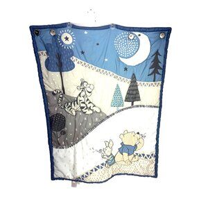 Disney Baby Forever Winnie Pooh Tigger Piglet Lambs Ivy White/Blue/Gray Crib Qui